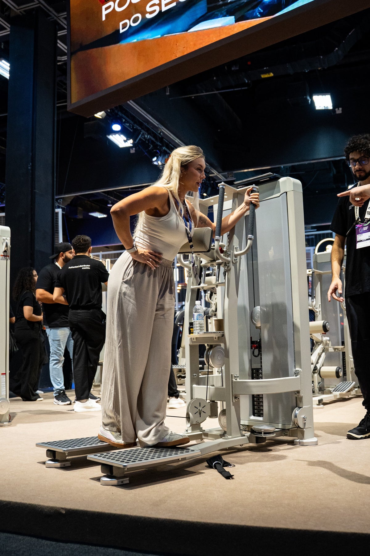 Athlete using the GluteLeader Standing Glute Kickback GL-1002